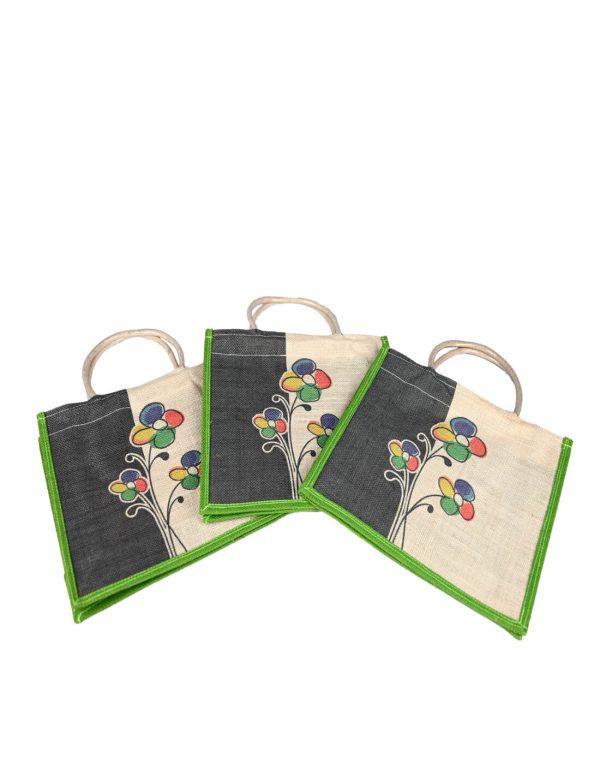 Natural Handmade Jute Bag | Pack of 3pcs - Image 3