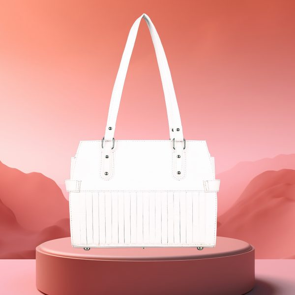 White Leather Bag - Image 2